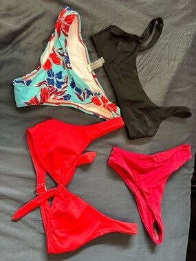 2 bikinis mix and match bundle sizes xs-medium - sizes shown